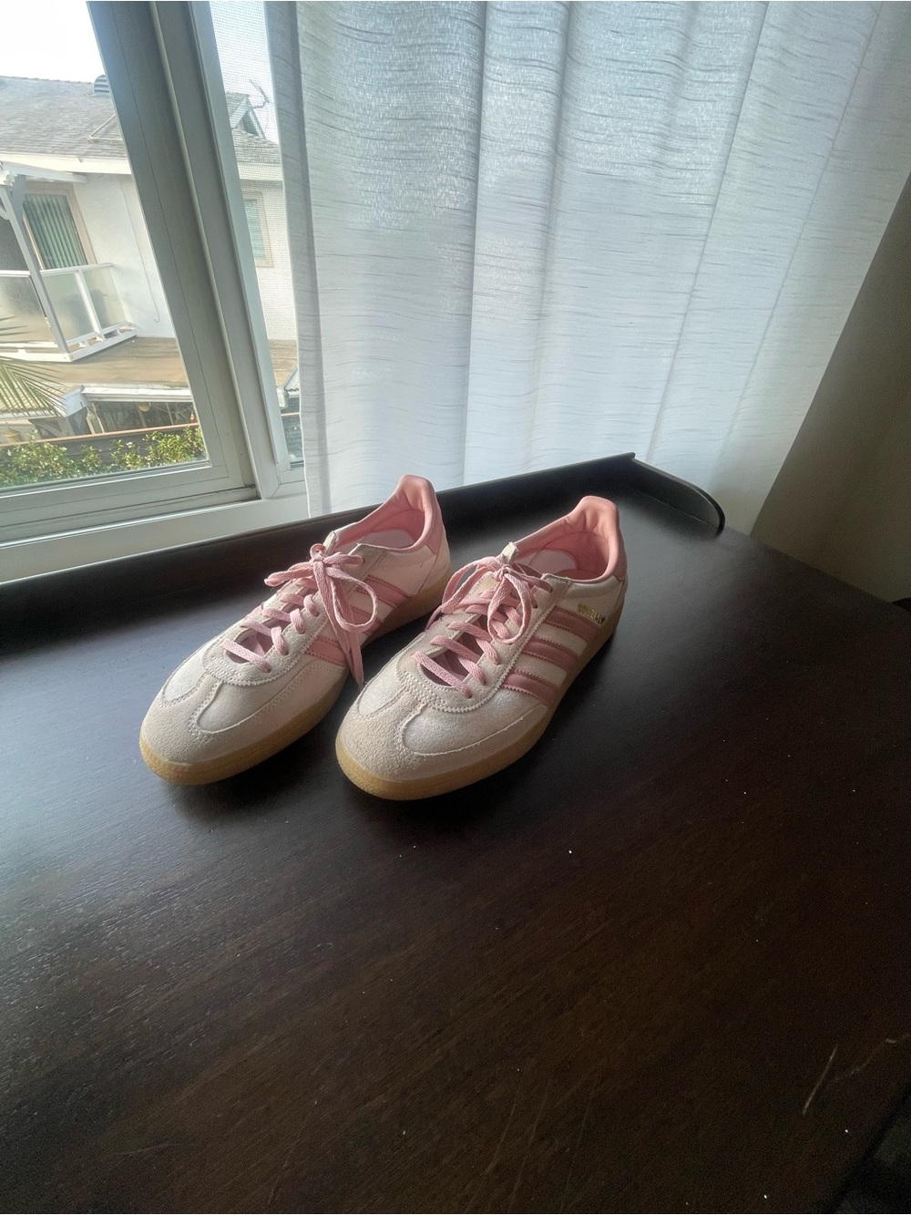 adidas Cream and Pink Casual Sneakers